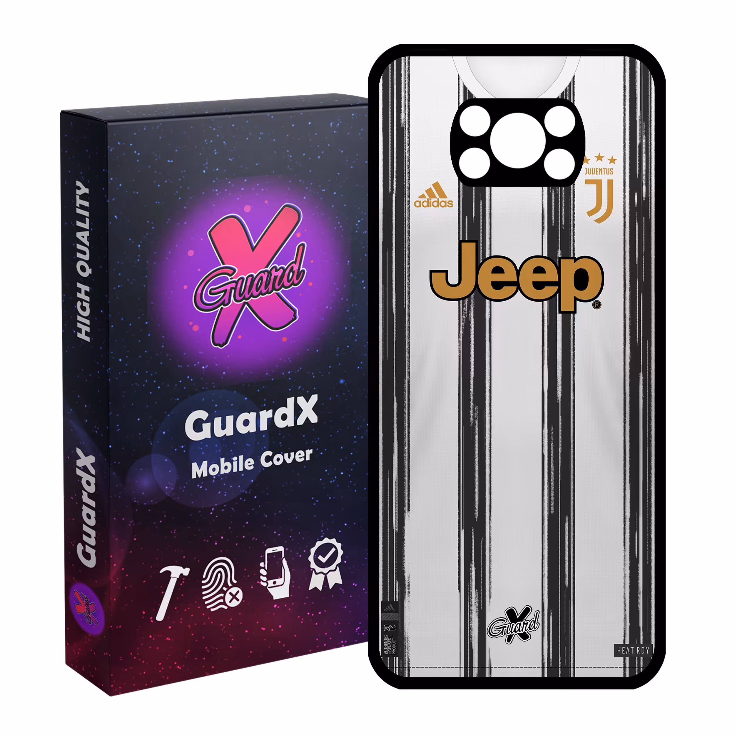 کاور گارد ایکس طرح یوونتوس مدل Glass10229 مناسب برای گوشی موبایل شیائومی Poco X3 Pro