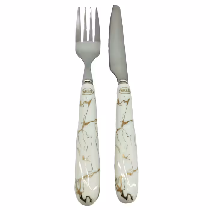 ست کارد و چنگال 12 پارچه ام جی اس مدل ماربل