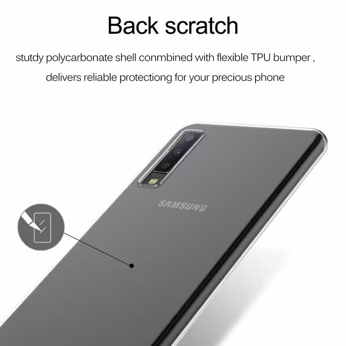 کاور مدل Clear TPU مناسب برای گوشی موبایل سامسونگ Galaxy A7 2018 / A750