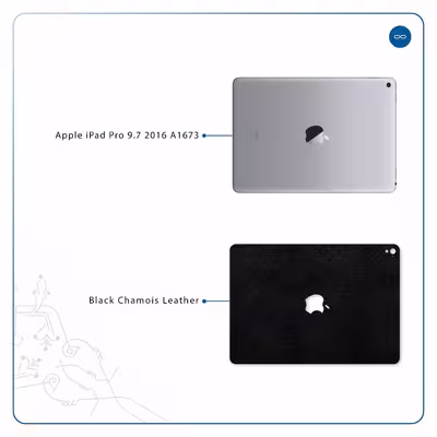 برچسب پوششی ماهوت مدل Black-Chamois-Leather مناسب برای تبلت اپل iPad Pro 9.7 2016 A1673