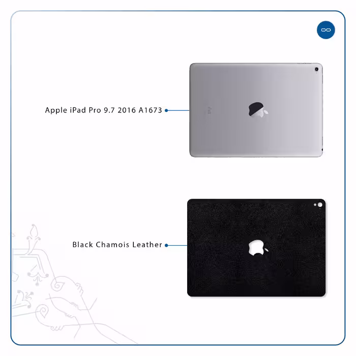 برچسب پوششی ماهوت مدل Black-Chamois-Leather مناسب برای تبلت اپل iPad Pro 9.7 2016 A1673