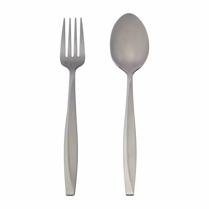 قاشق و چنگال غذا خوری مدل براق کد 3511  مجموعه 12 عددی