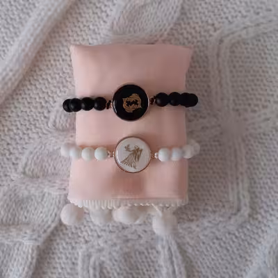 دستبند مدل ماه تولد شهریور و اسفند F81 مجموعه 2 عددی