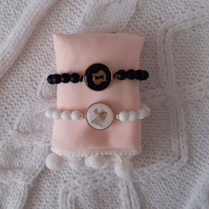 دستبند مدل ماه تولد شهریور و اسفند F81 مجموعه 2 عددی