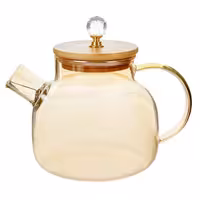 قوری پیرکس درب استیل نگین دار 1000میل