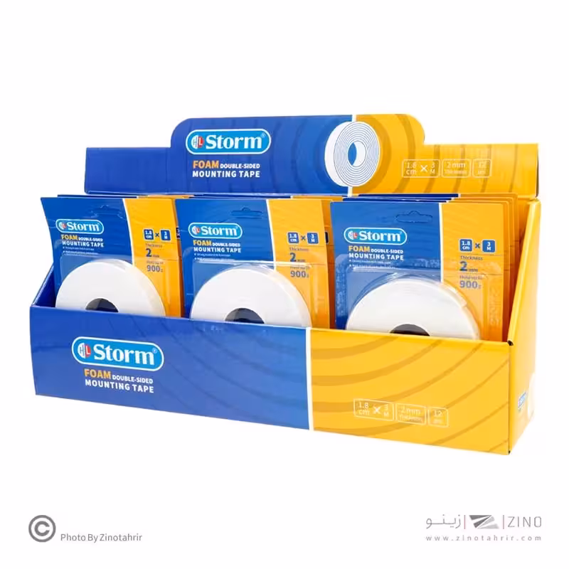 XXXچسب دوطرفه2میل فوم1/8 سانت3متری استورم کدHL-102137
