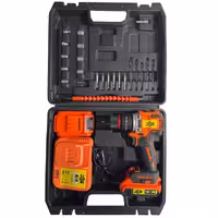 مجموعه 40 عددی دریل پیچ گوشتی شارژی چکشی سه نظام 10 میلیمتر 148 ولت جاب مدل JB148MAX EDITION