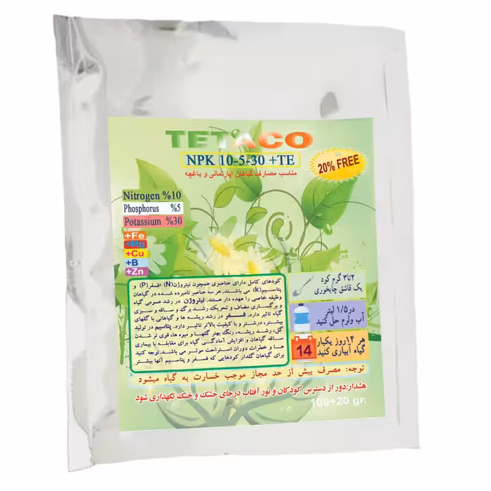 کود تتاکو مدل NPK10-5-30 بسته 100 گرمی