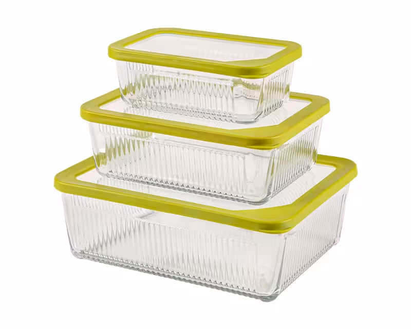 ست ظرف شیشه ای دربدارلیمون کد 2100