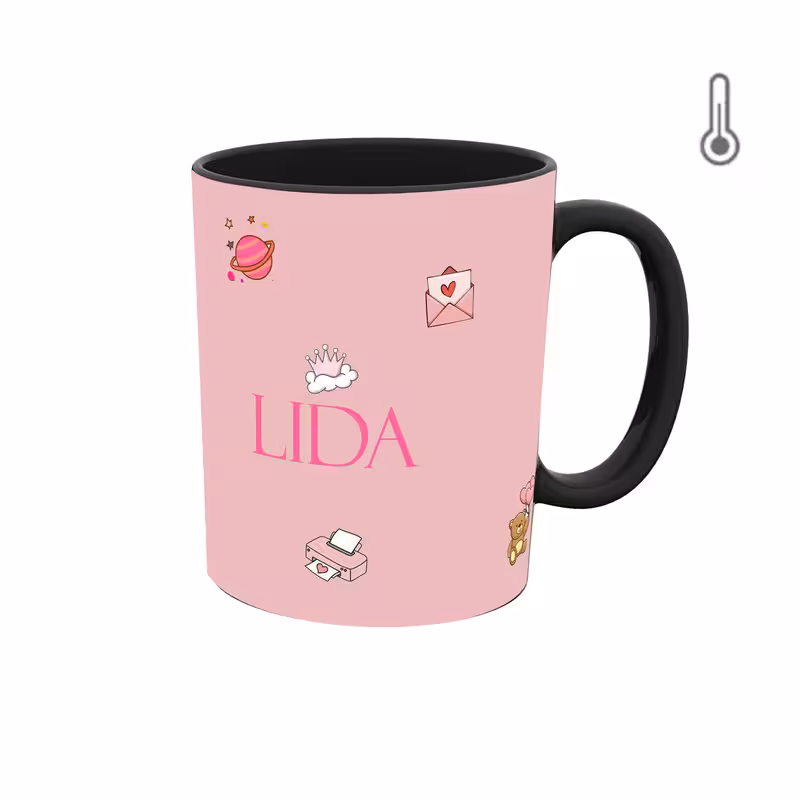 خرید ماگ-لیوان حرارتی  اسم لیدا  دخترانه