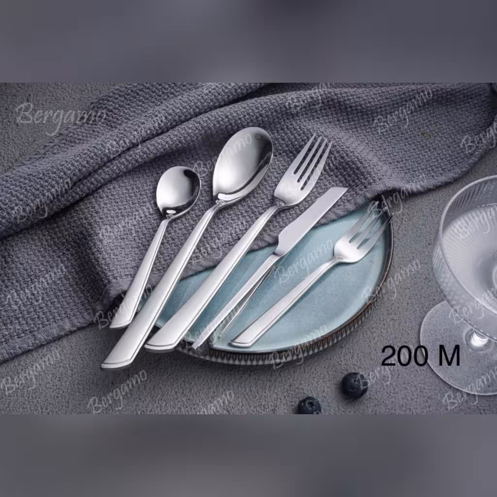 سرویس قاشق چنگال 160 پارچه برگامو مدل 200m