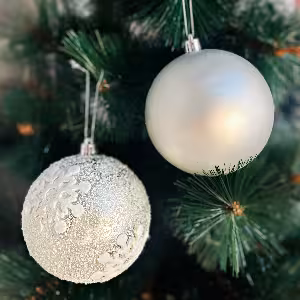 آویز گوی کریسمس 2 عددی قطر 10 سانت کد 417