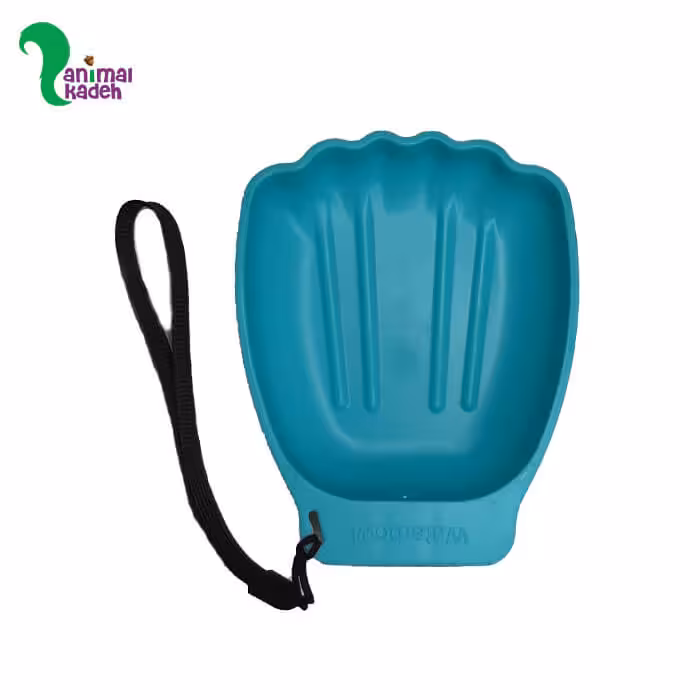 آبخوری سگ و گربه مسافرتی سینک دار طرح صدف (سبز)