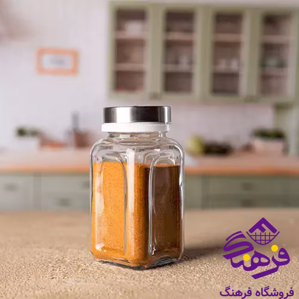 ادویه پاش کندی درب استیل بلور کاوه
