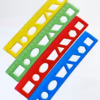 خط کش 20 سانت ژله ای شابلون دار