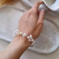 دستبند مروارید پرورشی استیل