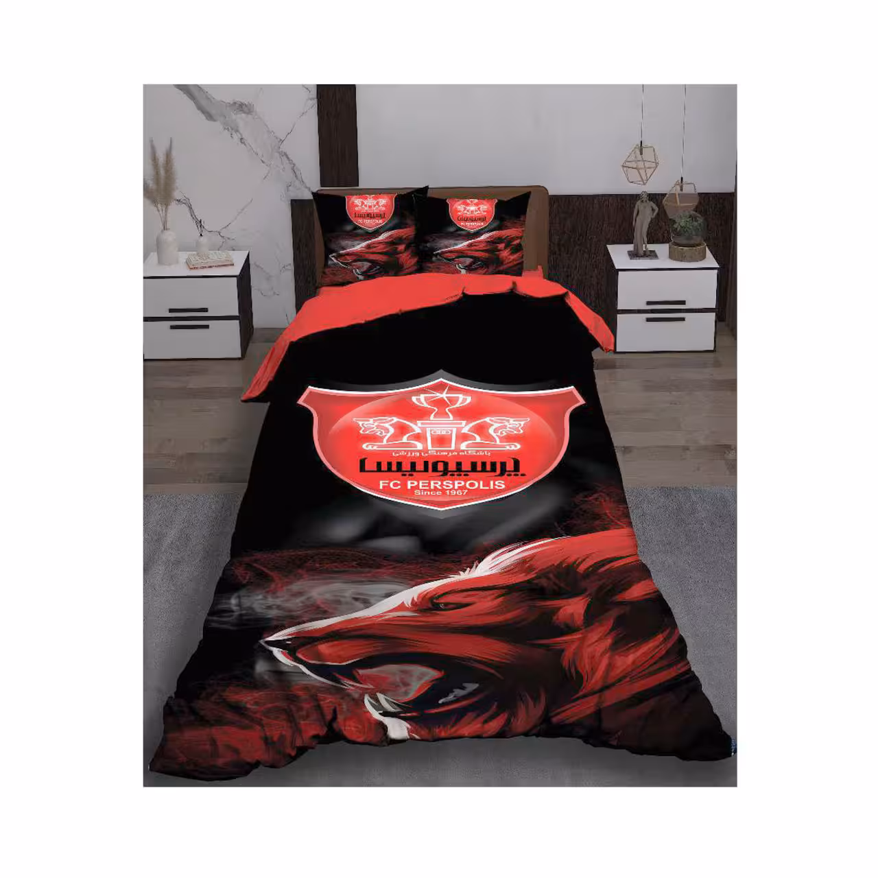 سرویس روتختی یک نفره کارینا مدل سه بعدی 5 تکه کد 1108