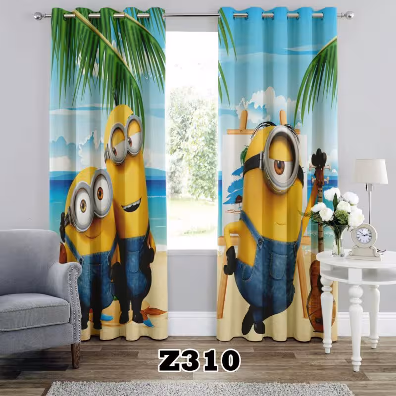 پرده سه بعدی طرح مینیون