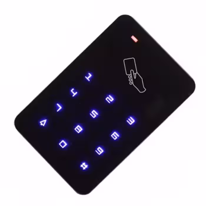 دستگاه کنترل تردد T10 ( اکسس کنترل ) دارای کلیدهای طرح لمسی و قابلیت خواندن کارت RFID ( فرکانس 125KHZ)