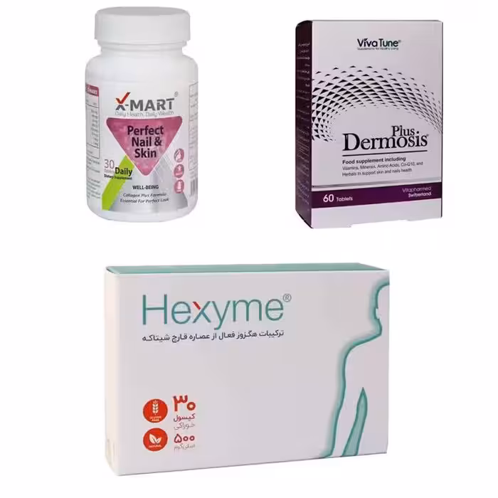 پک کپسول هگزایم، قرص درموسیس پلاس ویواتیون، قرص پرفکت نیل اند اسکین ایکس مارت