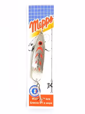 طعمه ماهیگیری قاشقک نقره ای خط قرمز mepps سایز 2 وزن 18گرم