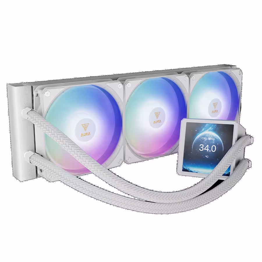 قیمت و خرید خنک کننده مایع پردازنده گیم دیاس مدل AURA GL360-W LCD | یاس ارتباط