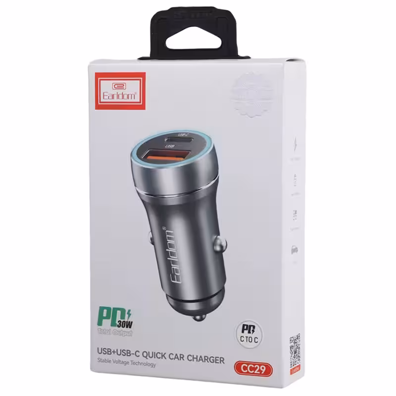 شارژر فندکی 30 وات ارلدام مدل ES-CC29