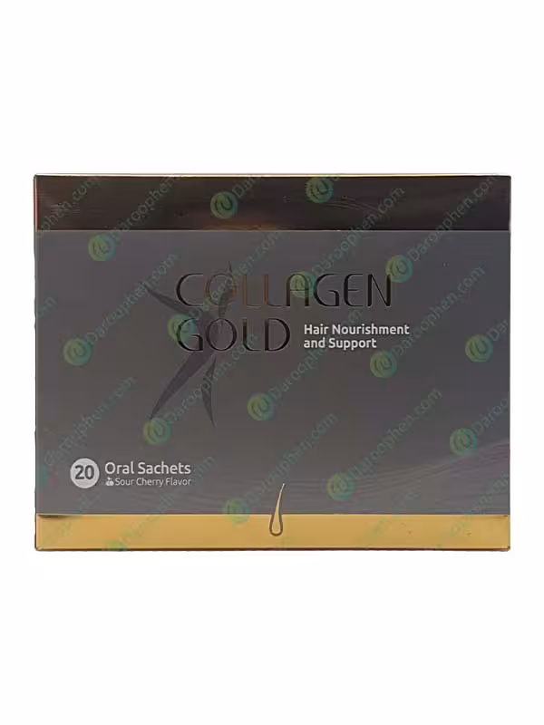 ساشه کلاژن گلد مو و ناخن آدریان 20 عدد – Adrian Colagen Gold Hair Nourishment And Support 20 Oral Sachets