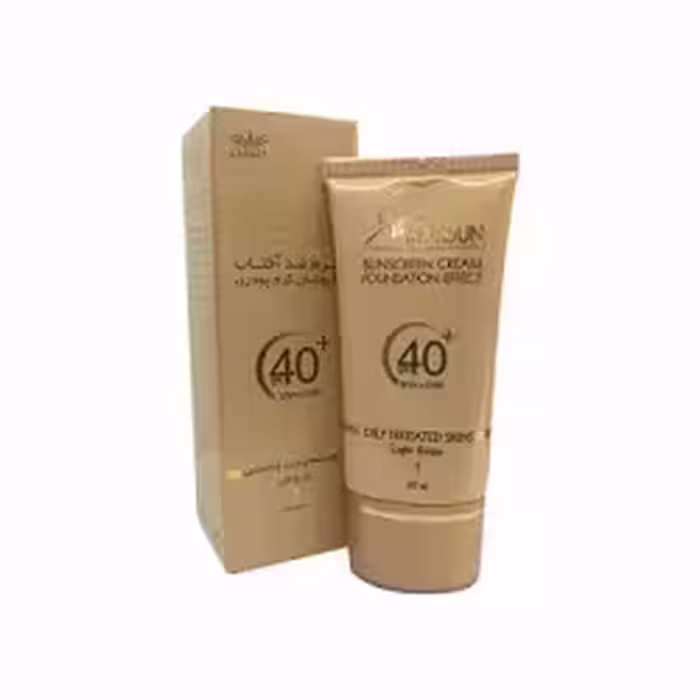 ضد آفتاب کرم پودری شماره 1 بژ روشن SPF40 مناسب پوست چرب و حساس مدیسان