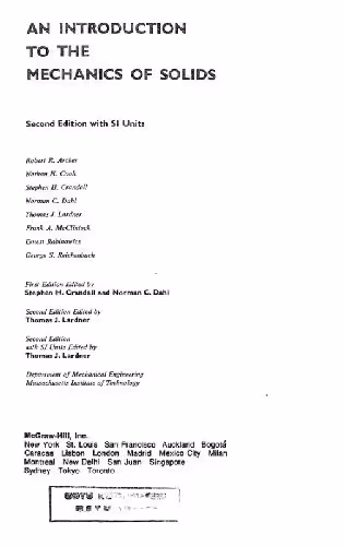 خرید و دانلود نسخه کامل کتاب Introduction to the Mechanics of Solids: In S.I.Units