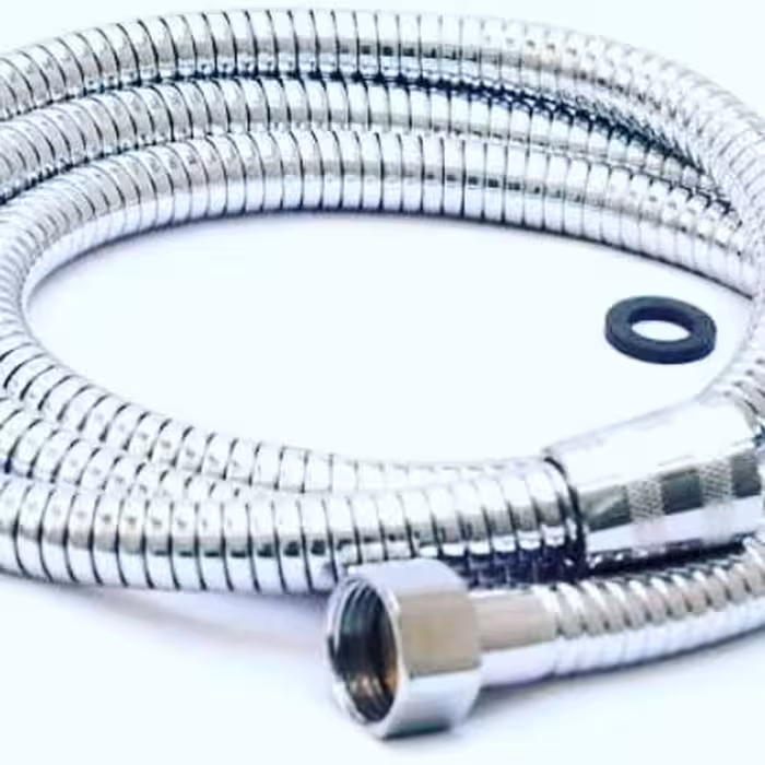 شلنگ توالت برنجی کروم براق