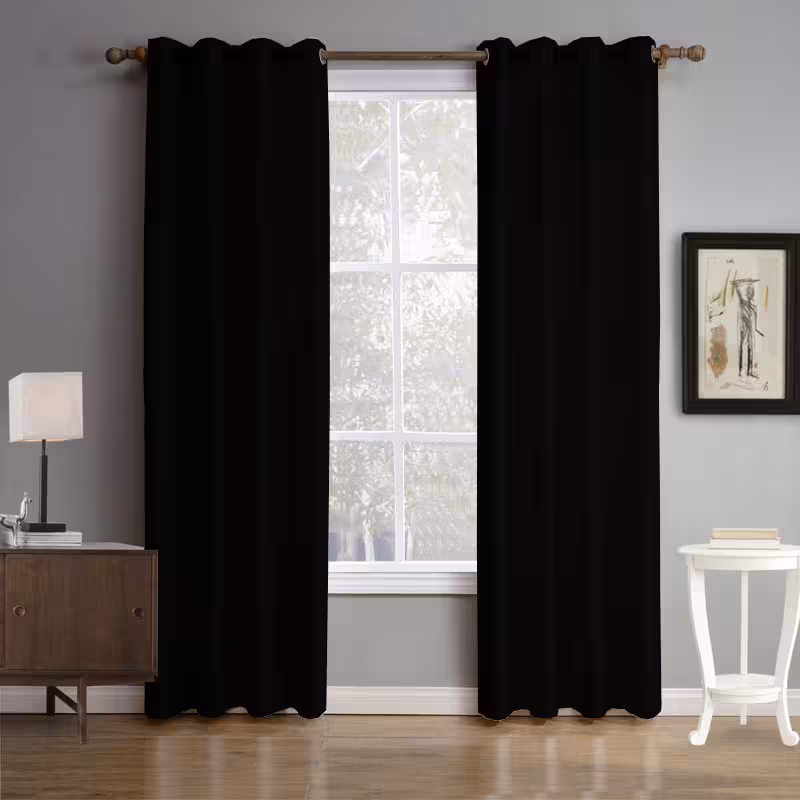 پرده مخمل هازان مشکی