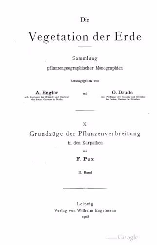خرید و دانلود نسخه کامل کتاب Grundzüge der Pflanzenverbreitung in den Karpathen [Karpaten]