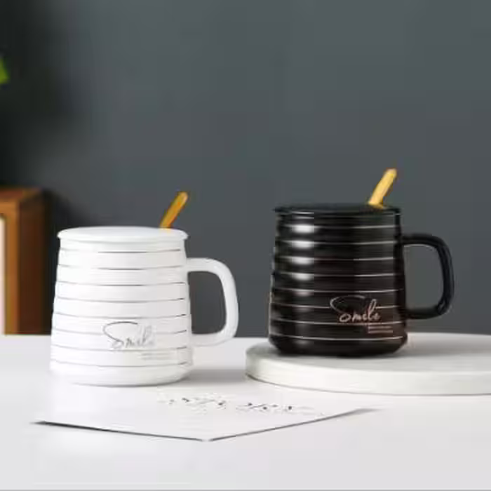 ماگ سرامیکی درب دار کلاسیک