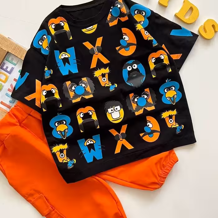 ست حروف شکلک دار اسپرت مناسب دختر و پسر سایز 45 تا 60