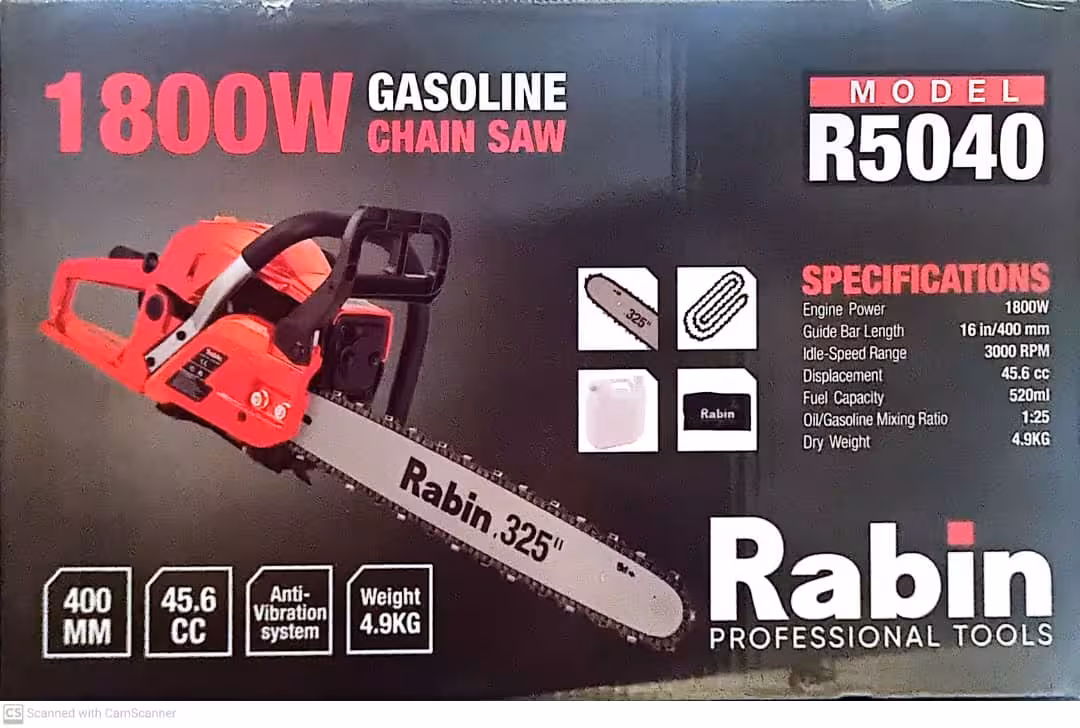 اره درخت بر بنزینی 40 سانت رابین مدل R5040