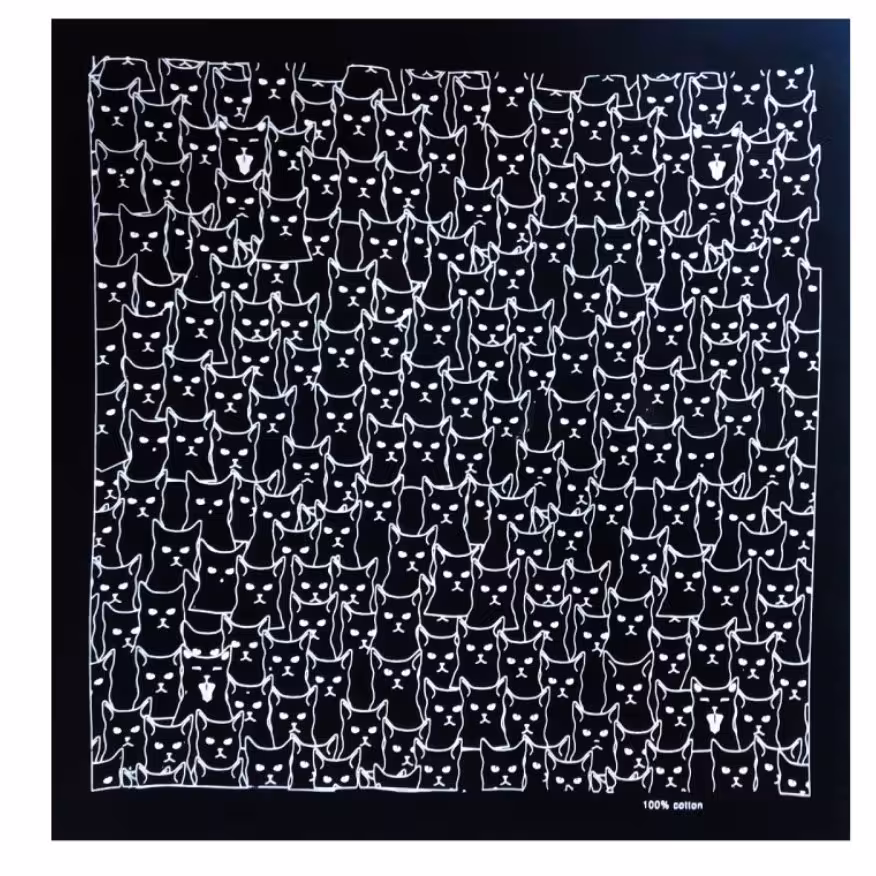 دستمال سر و گردن باندانا طرح گربه (بسته 400 عددی) (عمده فروشی)