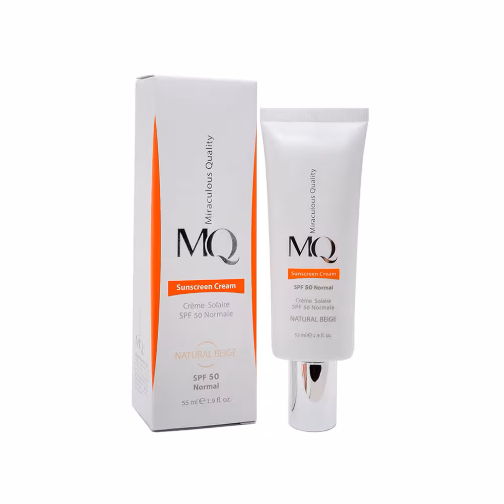 کرم ضد آفتاب بژ طبیعی ام کیو NATURAL BEIGE SUNSCREEN CREAM NORMAL NATURAL BEIGE MQ