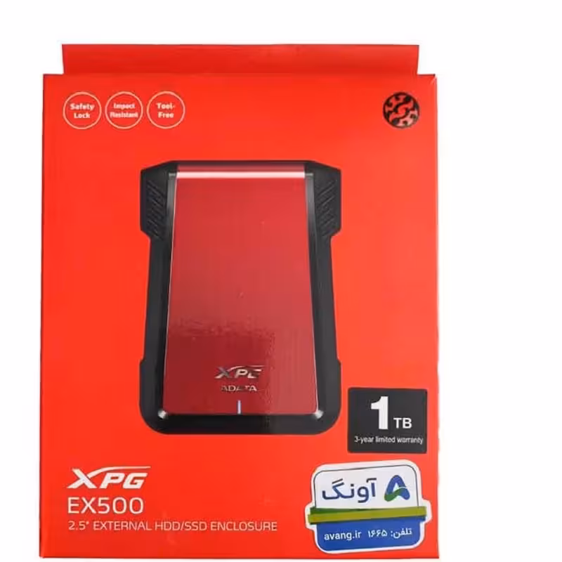 هارد اکسترنال  ای دیتا مدل XPG ex500 ظرفیت 1 ترابایت ضد شوک