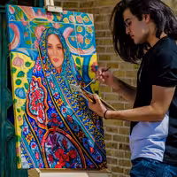 تابلو نقاشی زن شیرازی