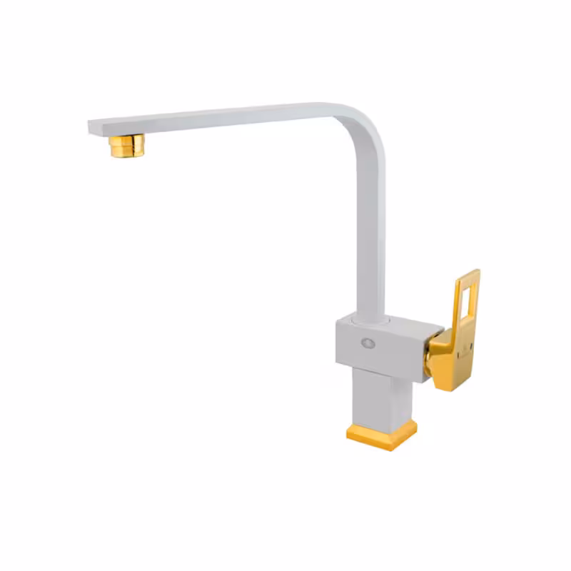 شیر ظرفشویی علم تخت قهرمان مدل فلت رویال سفیدطلایی