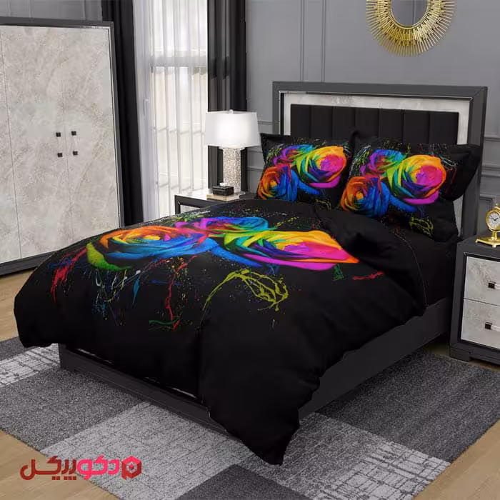 روتختی سه بعدی گل آبرنگی BD823