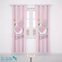 پرده پانچی اتاق کودک طرح قو کد A1751
