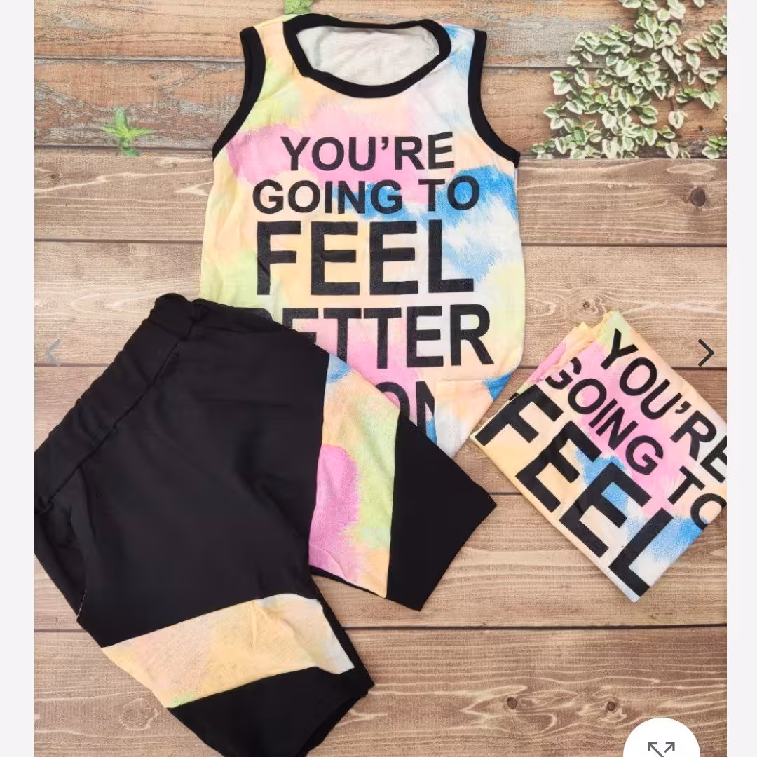 تاپ شلوارک آبرنگی