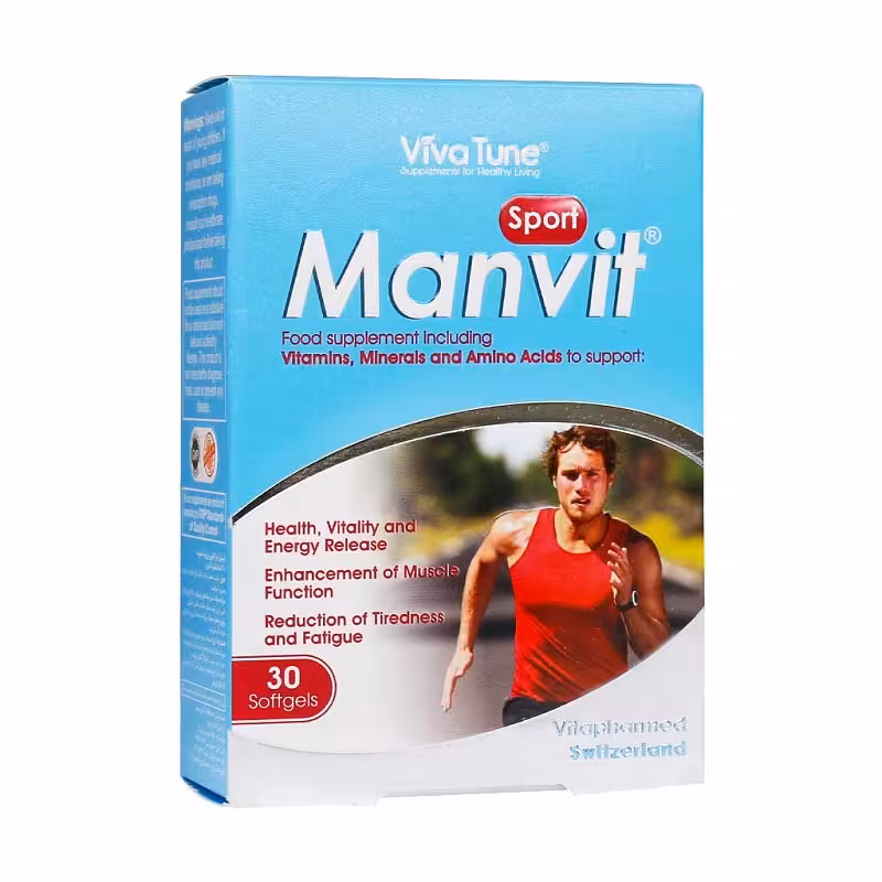 سافت ژل من ویت اسپورت ویواتیون 30 عدد | Vivatune Manvit Sport