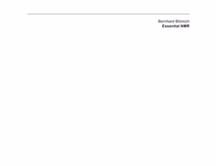 خرید و دانلود نسخه کامل کتاب Essential NMR: for Scientists and Engineers