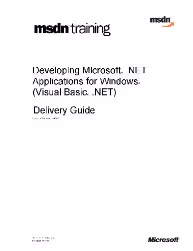 خرید و دانلود نسخه کامل کتاب Visual Basic NET - Developing Microsoft Net Applications for Windows with Visual Basic Net