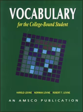 Vocabulary for High School Student
