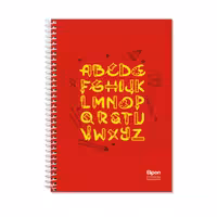 دفتر زبان چهار خط 60 برگ سیمی فانتزی الیپون طرح 2