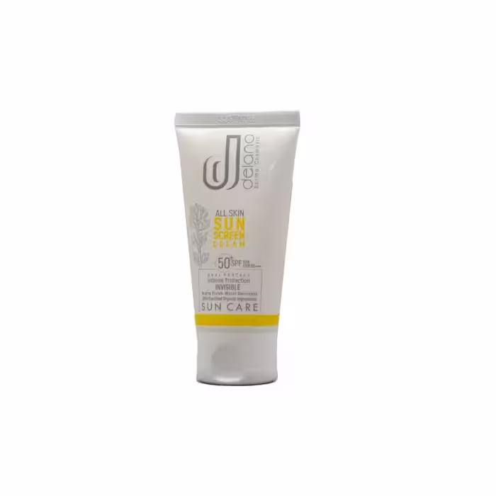 کرم ضد آفتاب بی رنگ دلانو برای انواع پوست 50میل  delano invisible sunscreen creamSPF 50